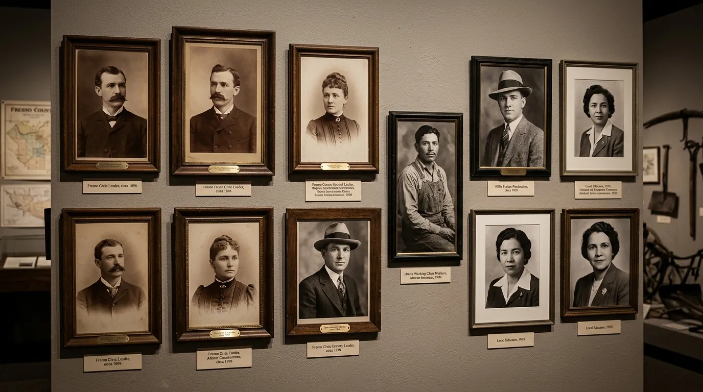 Archival portrait collection representing notable people in Fresno history