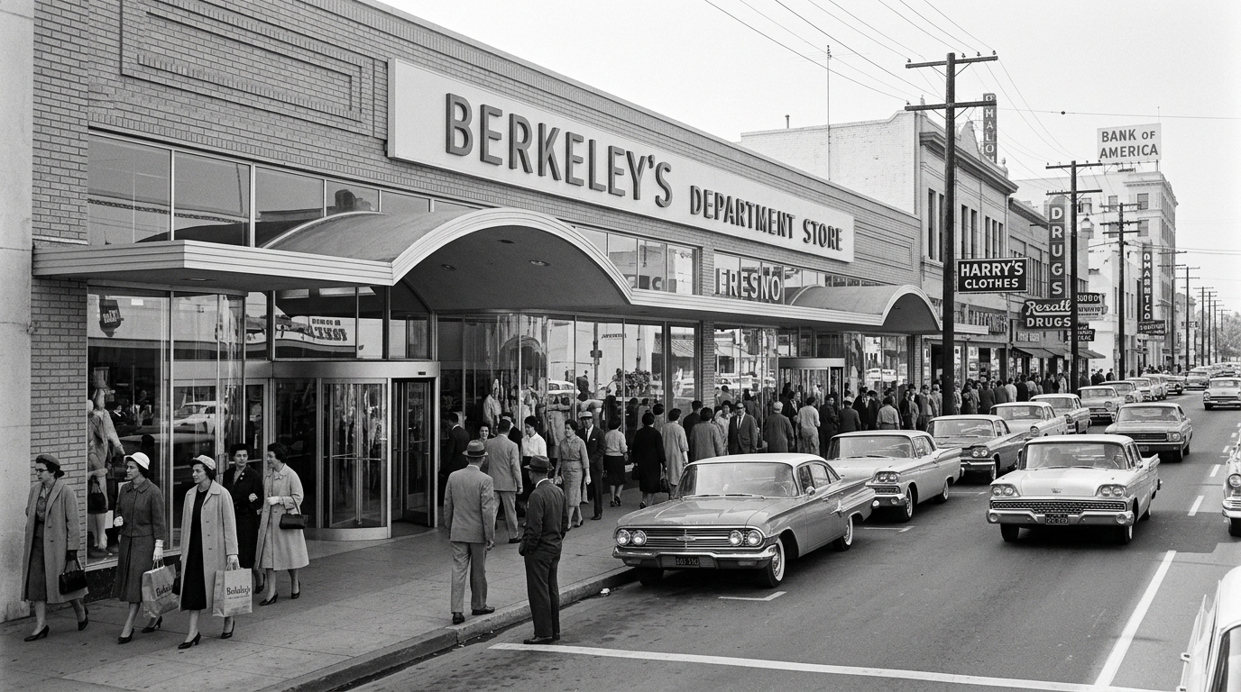Berkeley’s Department Store in Downtown Fresno during the early 1960s