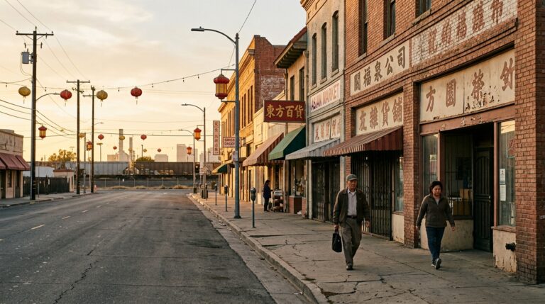 Fresno Chinatown historic district near downtown Fresno California