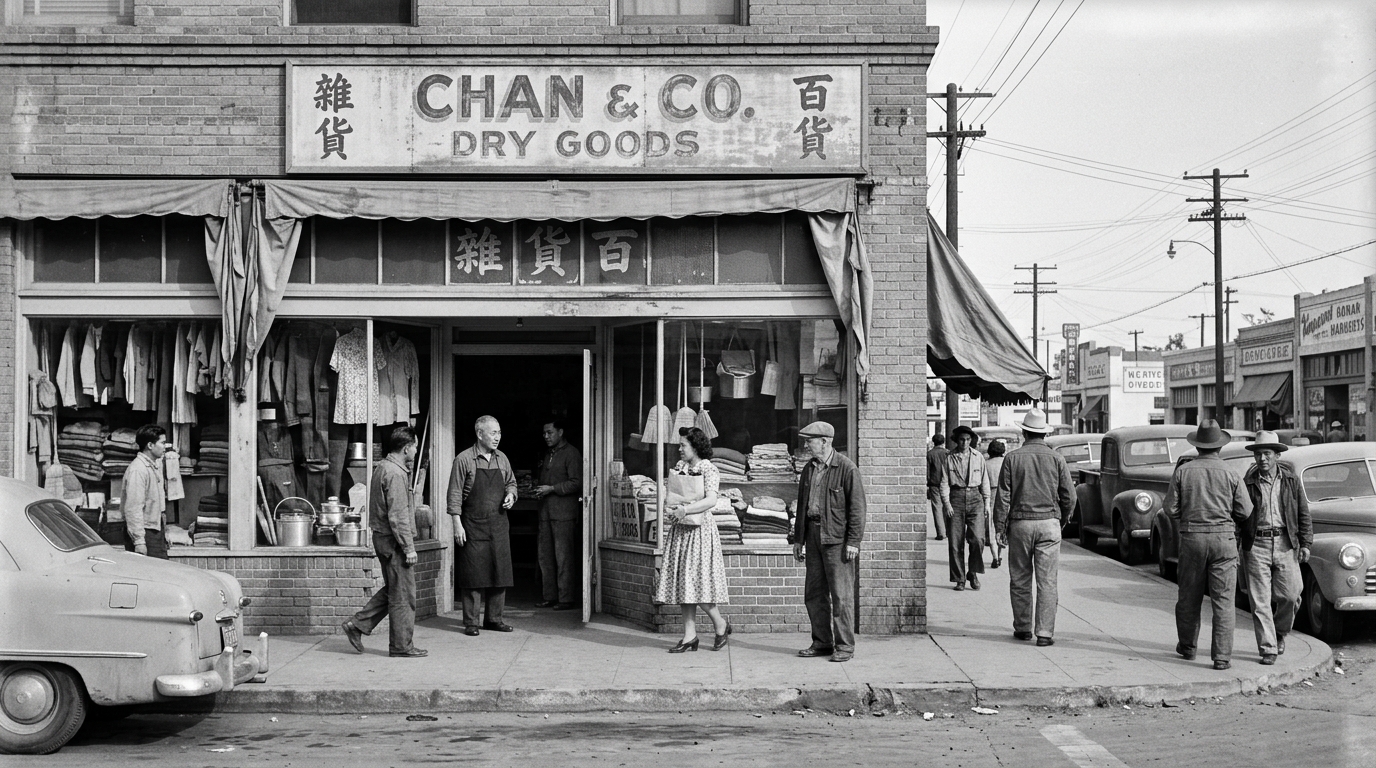 Chinese-American family department store representing the Mar family's history in Fresno Chinatown